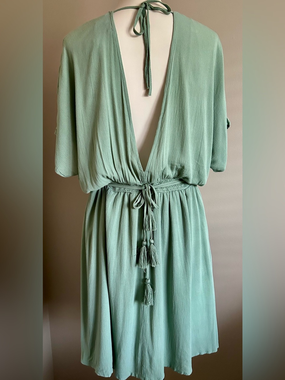 NWT - Davi & Dani Rayon Lace Embellished Dress in Sage